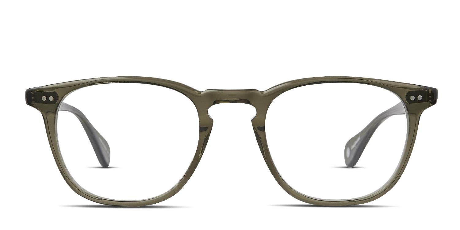 Garrett Leight Wilshire Green glasses - Green - Frontal View