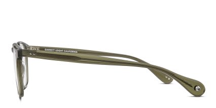 Garrett Leight Wilshire Green glasses - Green - Side View