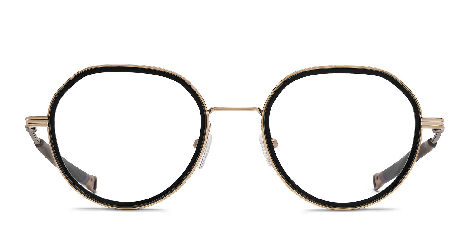 DITA Lancier LSA-444 Black, Gold glasses - Black / Gold - Frontal View
