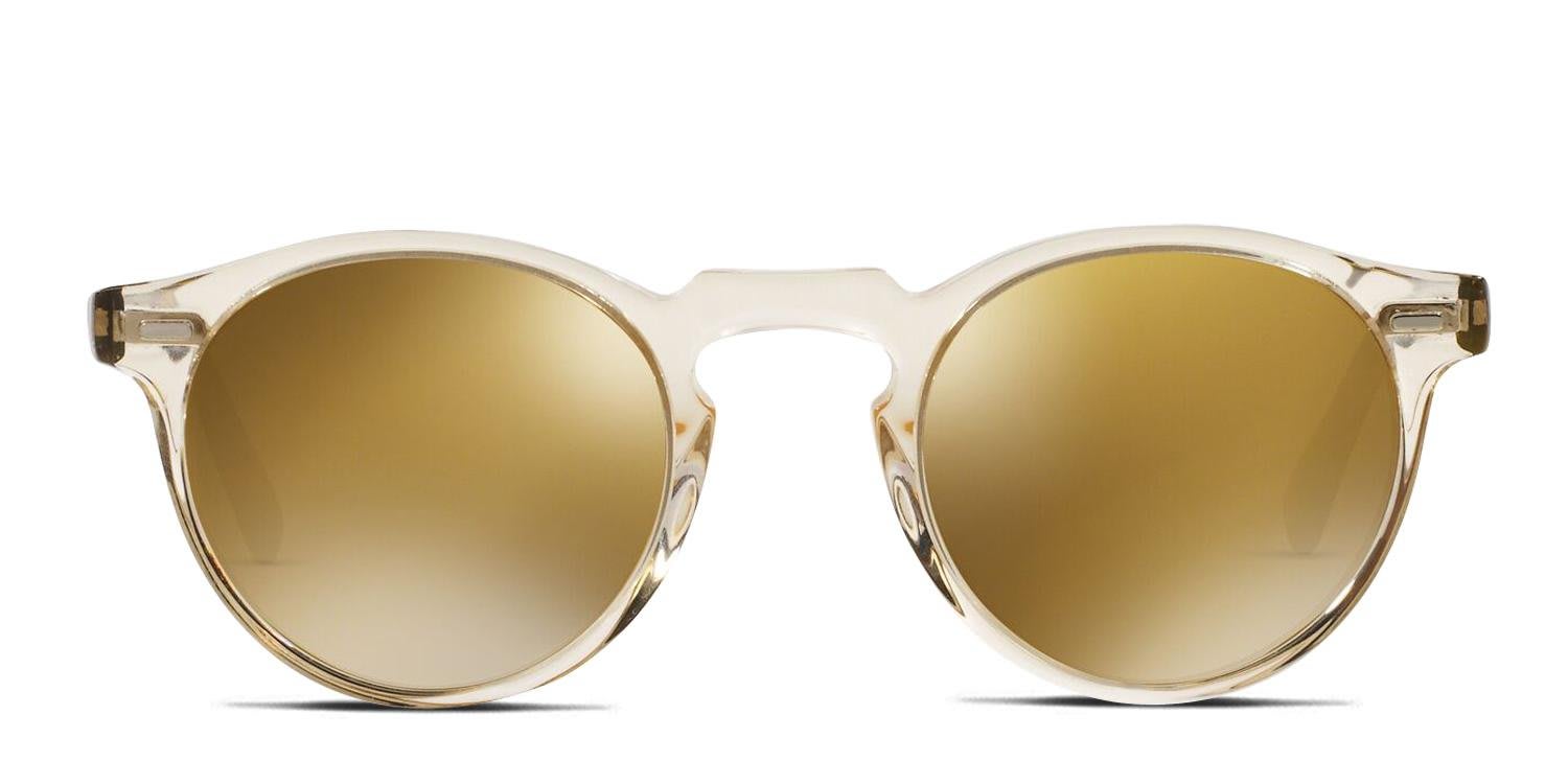 Oliver Peoples OV5217S Gregory Peck Yellow, Clear glasses - Yellow / Clear - Frontal View