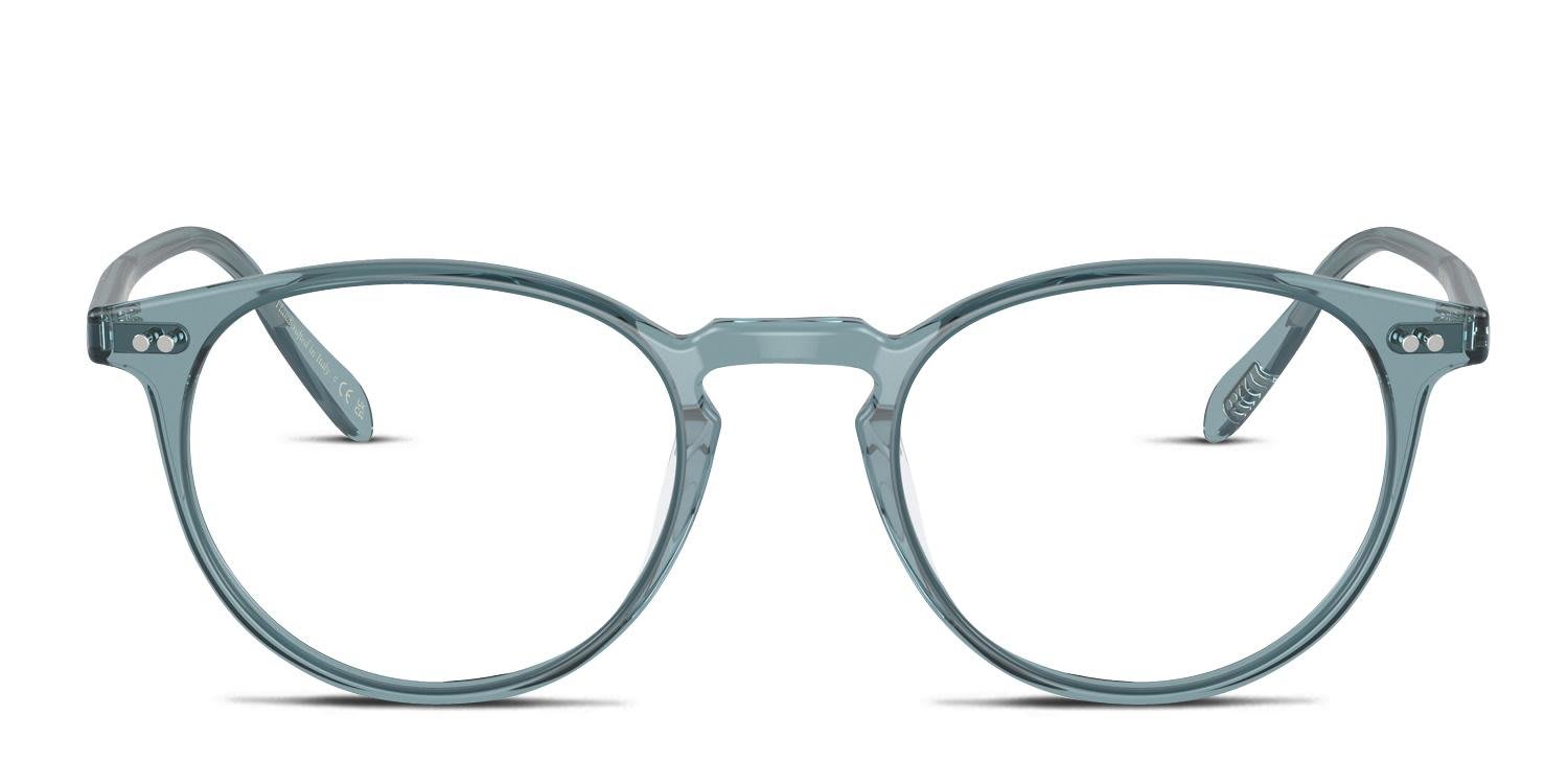 Oliver Peoples OV5004 Riley-R Blue, Clear glasses - Blue / Clear - Frontal View