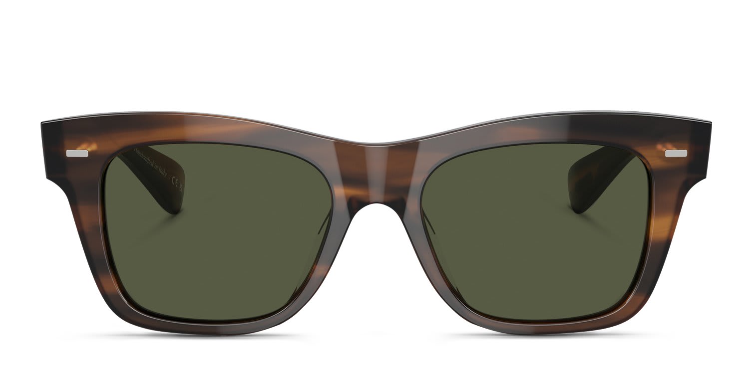 Oliver Peoples OV5542SU Ms. Oliver Tortoise, Green glasses - Tortoise / Green - Frontal View