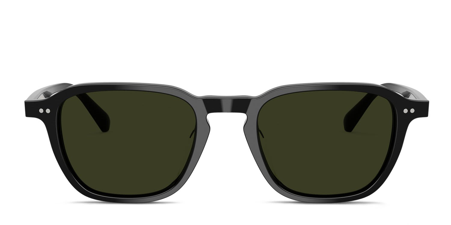Oliver Peoples OV5598SU Emryn Black, Green glasses - Black / Green - Frontal View