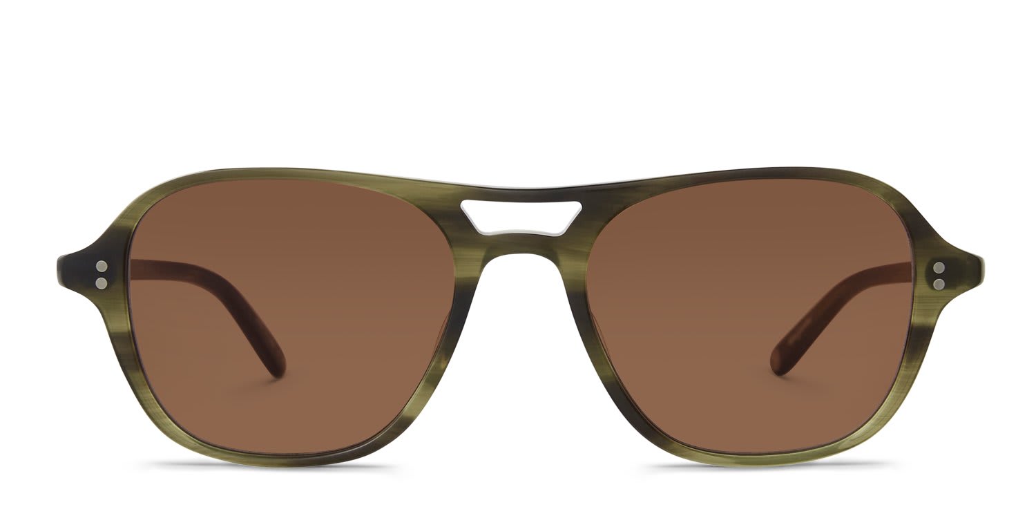 Garrett Leight Doc Sun Green glasses - Green - Frontal View
