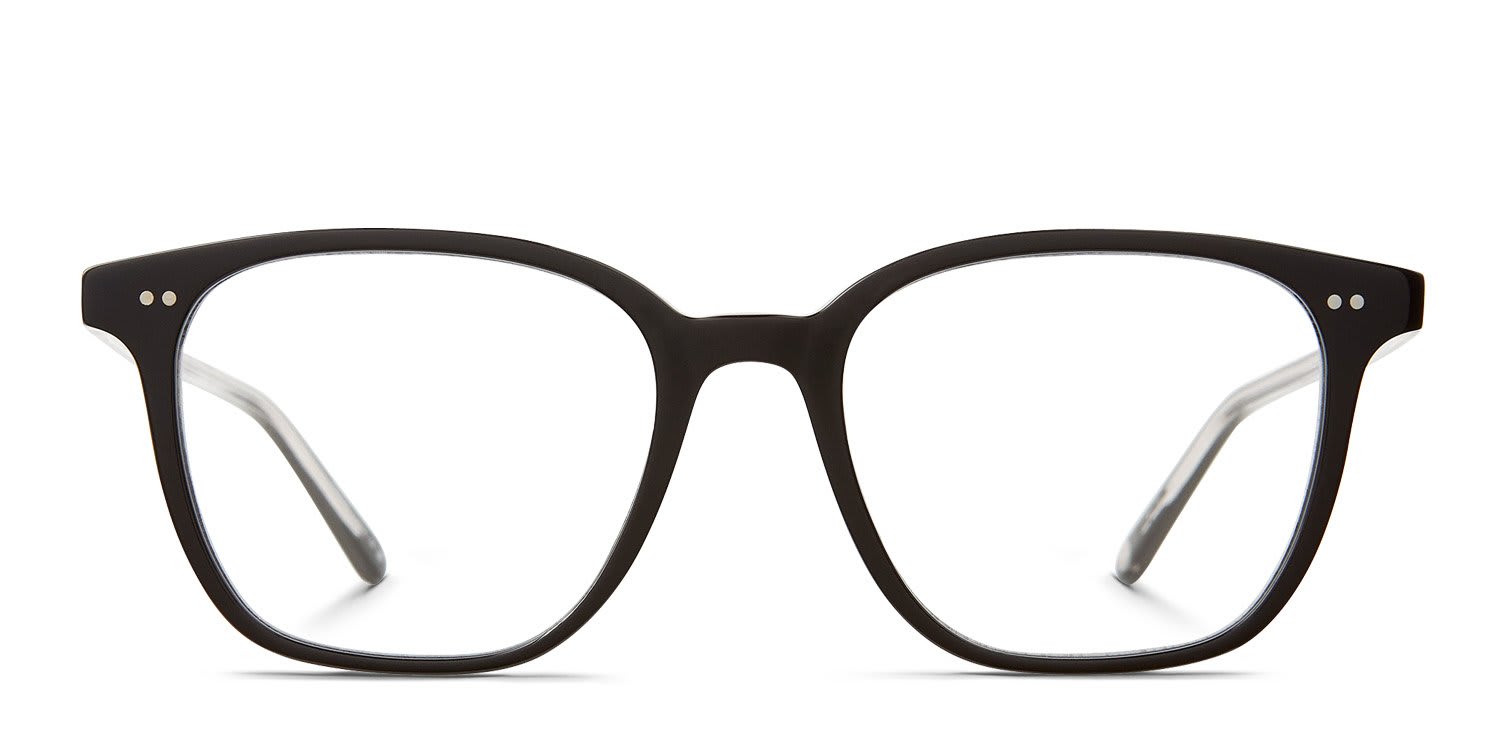 Garrett Leight Carina Shiny Black glasses - Shiny Black - Frontal View