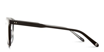 Garrett Leight Carina Shiny Black glasses - Shiny Black - Side View