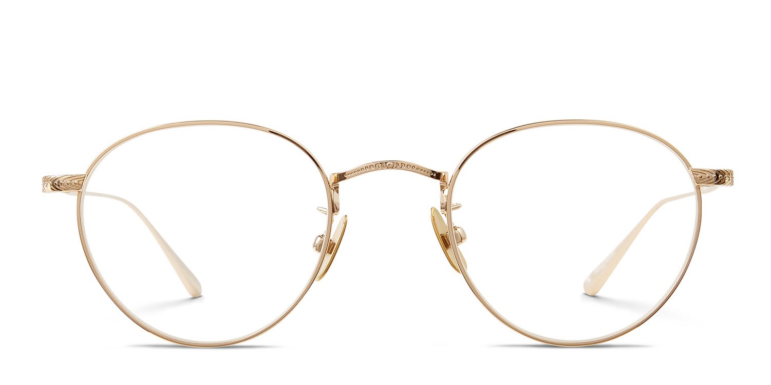 Garrett Leight William Gold glasses - Gold - Frontal View