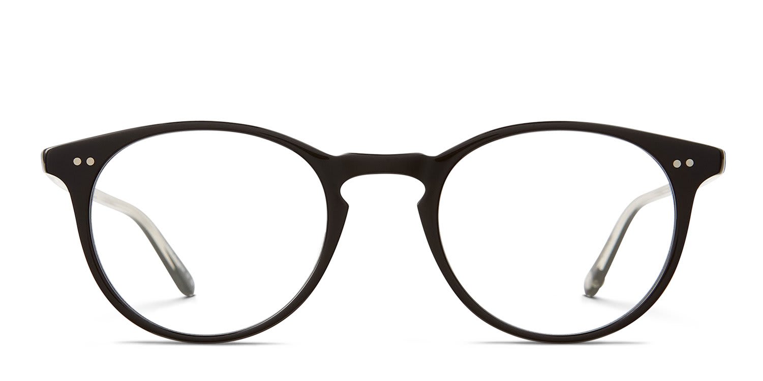 Garrett Leight Winward Shiny Black glasses - Shiny Black - Frontal View