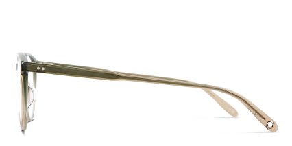 Garrett Leight Winward Green, Clear glasses - Green / Clear - Side View