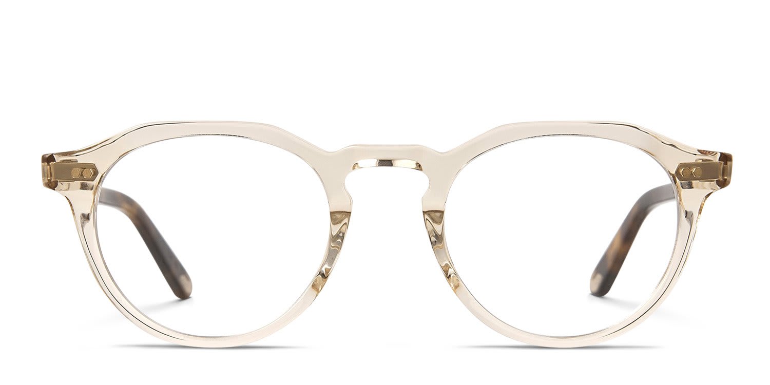 Mr. Leight Dorian C Beige, Clear glasses - Beige / Clear - Frontal View