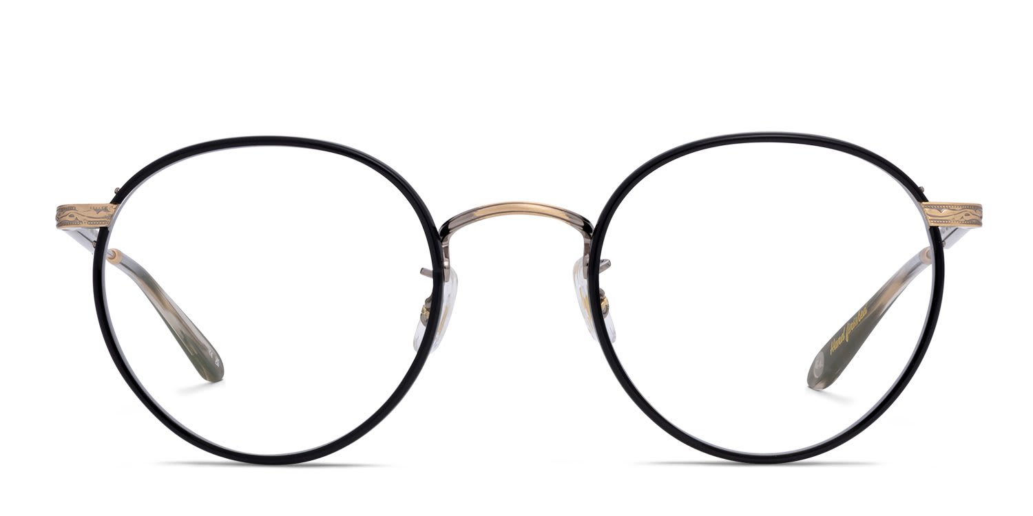 Garrett Leight GLCO X King Kennedy Black, Gold glasses - Black / Gold - Frontal View
