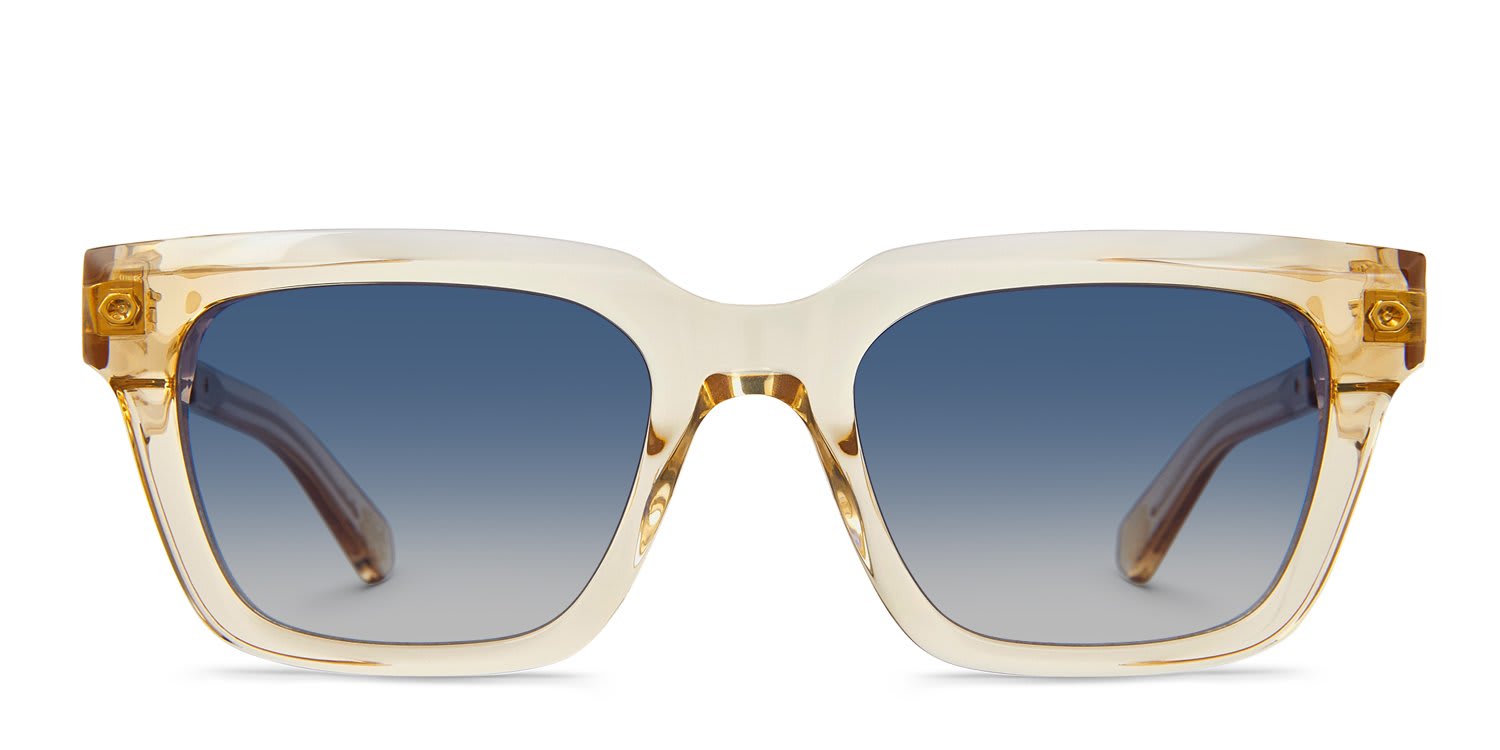 Mr. Leight Maven S Yellow, Clear glasses - Yellow / Clear - Frontal View