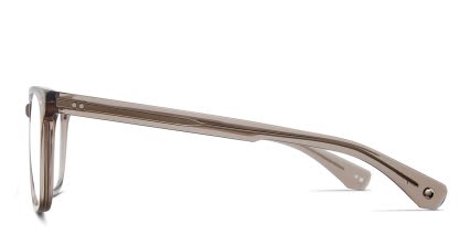Garrett Leight Earvin Brown, Clear glasses - Brown / Clear - Side View