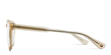 Garrett Leight Evan Yellow, Clear glasses - Yellow / Clear - Side View