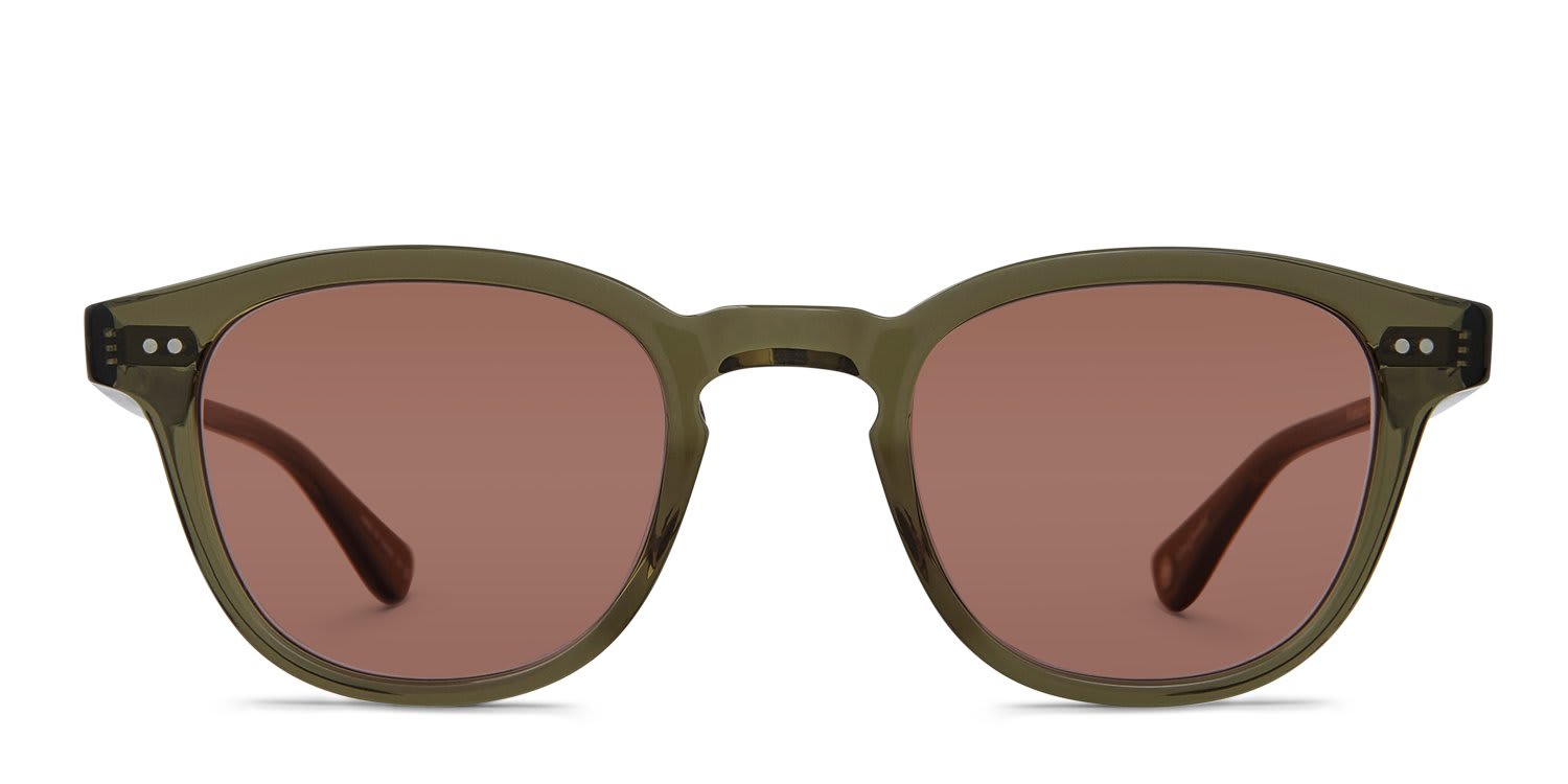 Garrett Leight Evan Sun Green glasses - Green - Frontal View