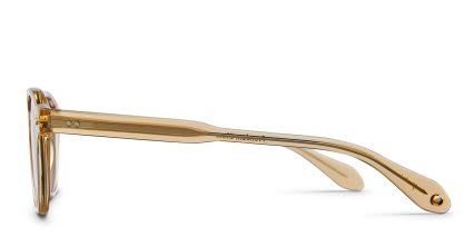 Garrett Leight Harding Sun Beige, Clear glasses - Beige / Clear - Side View
