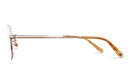 Garrett Leight Kaiser Gold glasses - Gold - Side View