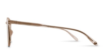 Garrett Leight Kinney Sun Beige, Clear glasses - Beige / Clear - Side View