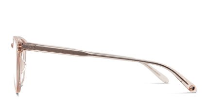 Garrett Leight Kinney Beige, Clear glasses - Beige / Clear - Side View