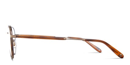 Garrett Leight Linnie Tortoise, Bronze glasses - Tortoise / Bronze - Side View