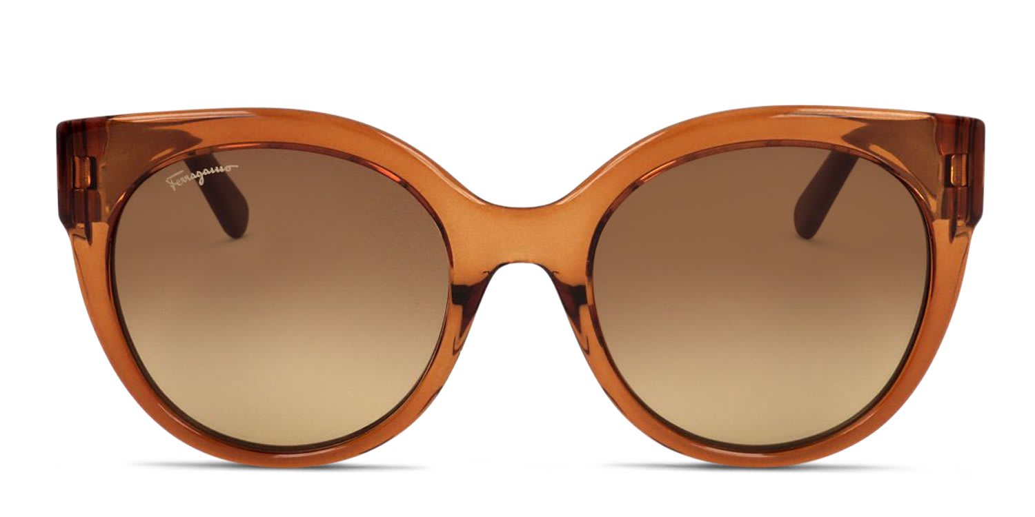 Ferragamo SF1031S Orange, Clear glasses - Orange / Clear - Frontal View