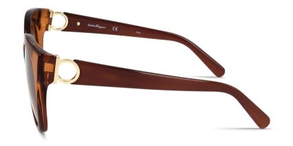 Ferragamo SF1031S Orange, Clear glasses - Orange / Clear - Side View