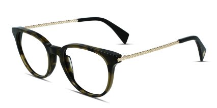 Lanvin LNV2613 Green, Tortoise glasses - Green / Tortoise - Angle View