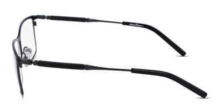 Ferragamo SF2574 Black, Gunmetal glasses - Black - Side View