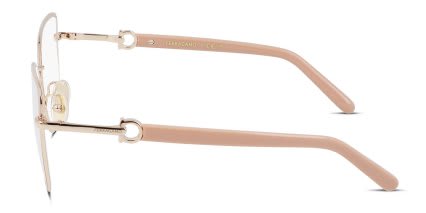 Ferragamo SF2223N Gold, Beige glasses - Gold / Beige - Side View