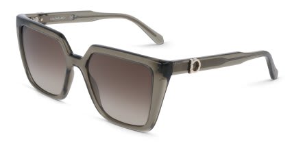 Ferragamo SF2058SE Green, Clear glasses - Green / Clear - Angle View