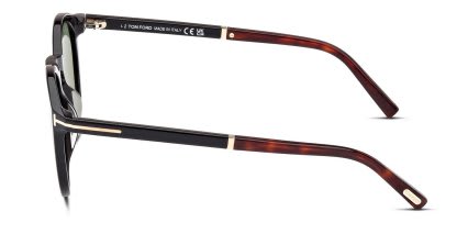 Tom Ford TF1021 Elton Shiny Black glasses - Shiny Black - Side View