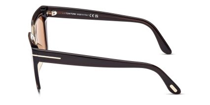 Tom Ford TF1030 Winona Brown, Yellow glasses - Brown / Yellow - Side View