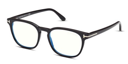 Tom Ford TF5868-B Shiny Black glasses - Shiny Black - Angle View