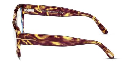 Tom Ford TF5878-B Tortoise, Yellow glasses - Tortoise / Yellow - Side View