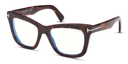 Tom Ford TF5881-B Tortoise glasses - Tortoise - Angle View