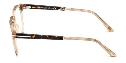 Tom Ford TF5891-B Brown, Clear glasses - Brown / Clear - Side View