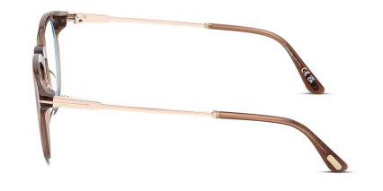 Tom Ford TF5905-B Brown, Clear glasses - Brown / Clear - Side View