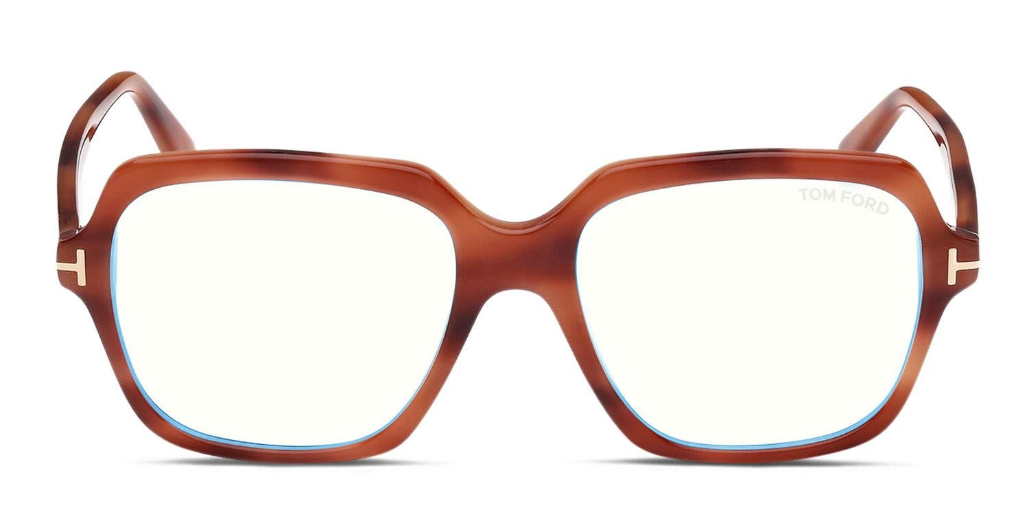 Tom Ford TF5908-B Tortoise, Orange glasses - Tortoise / Orange - Frontal View