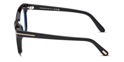 Tom Ford TF5909-B Shiny Black glasses - Shiny Black - Side View
