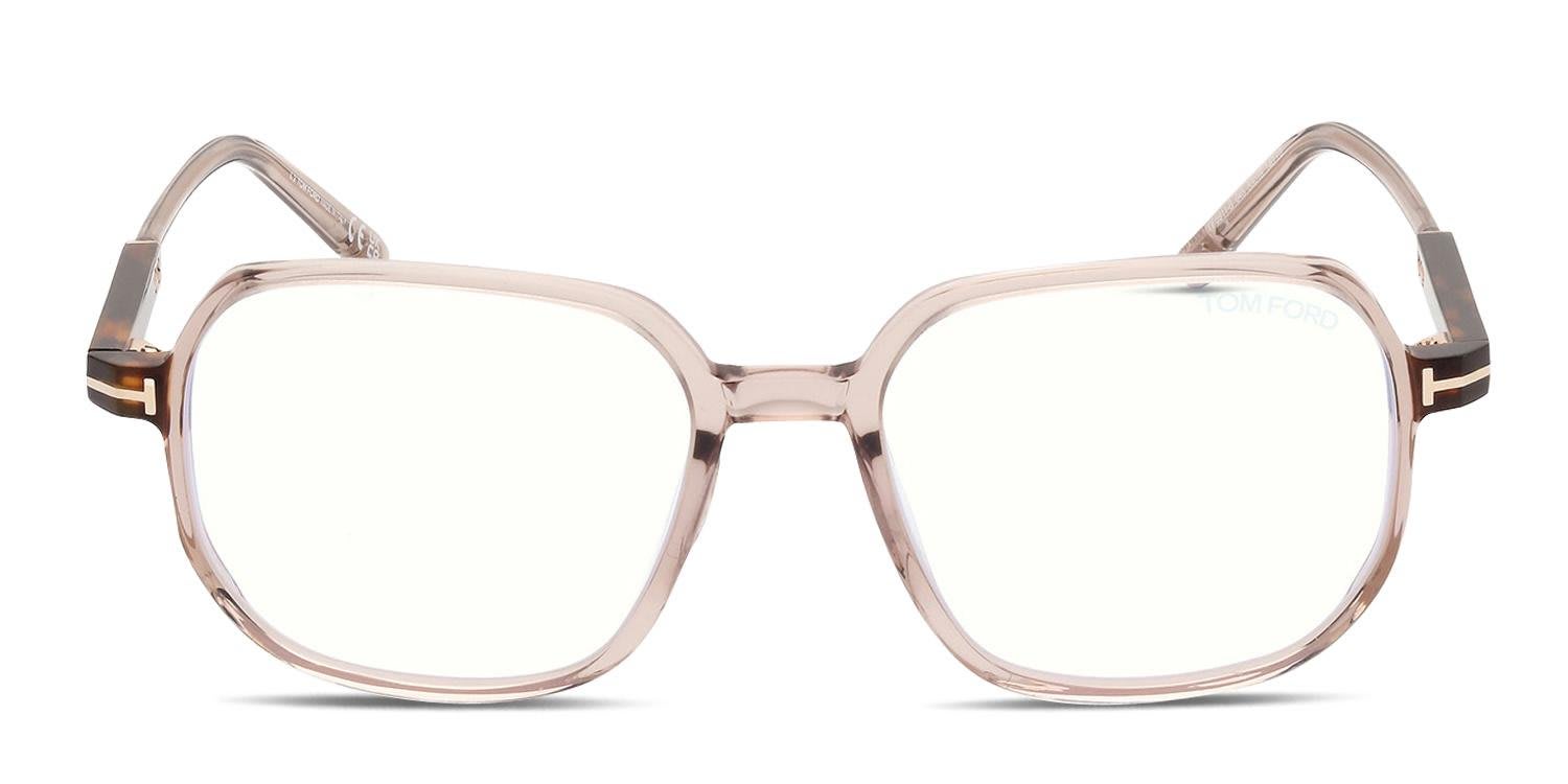 Tom Ford TF5911-B Brown, Clear glasses - Brown / Clear - Frontal View