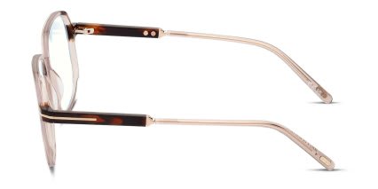 Tom Ford TF5911-B Brown, Clear glasses - Brown / Clear - Side View
