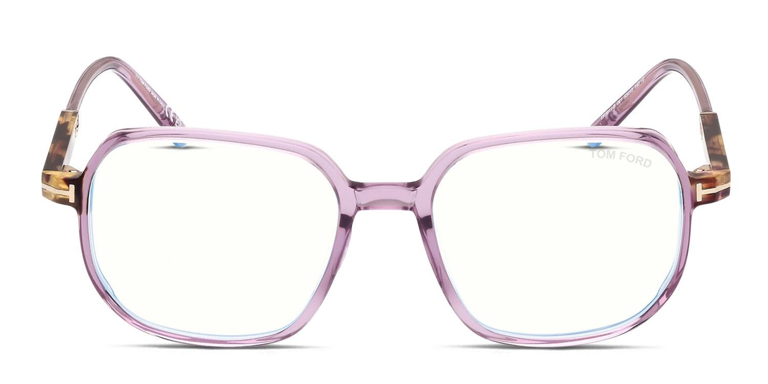 Tom Ford TF5911-B Purple, Clear glasses - Purple / Clear - Frontal View