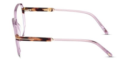 Tom Ford TF5911-B Purple, Clear glasses - Purple / Clear - Side View