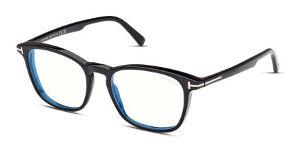 Tom Ford TF5960-B Shiny Black glasses - Shiny Black - Angle View