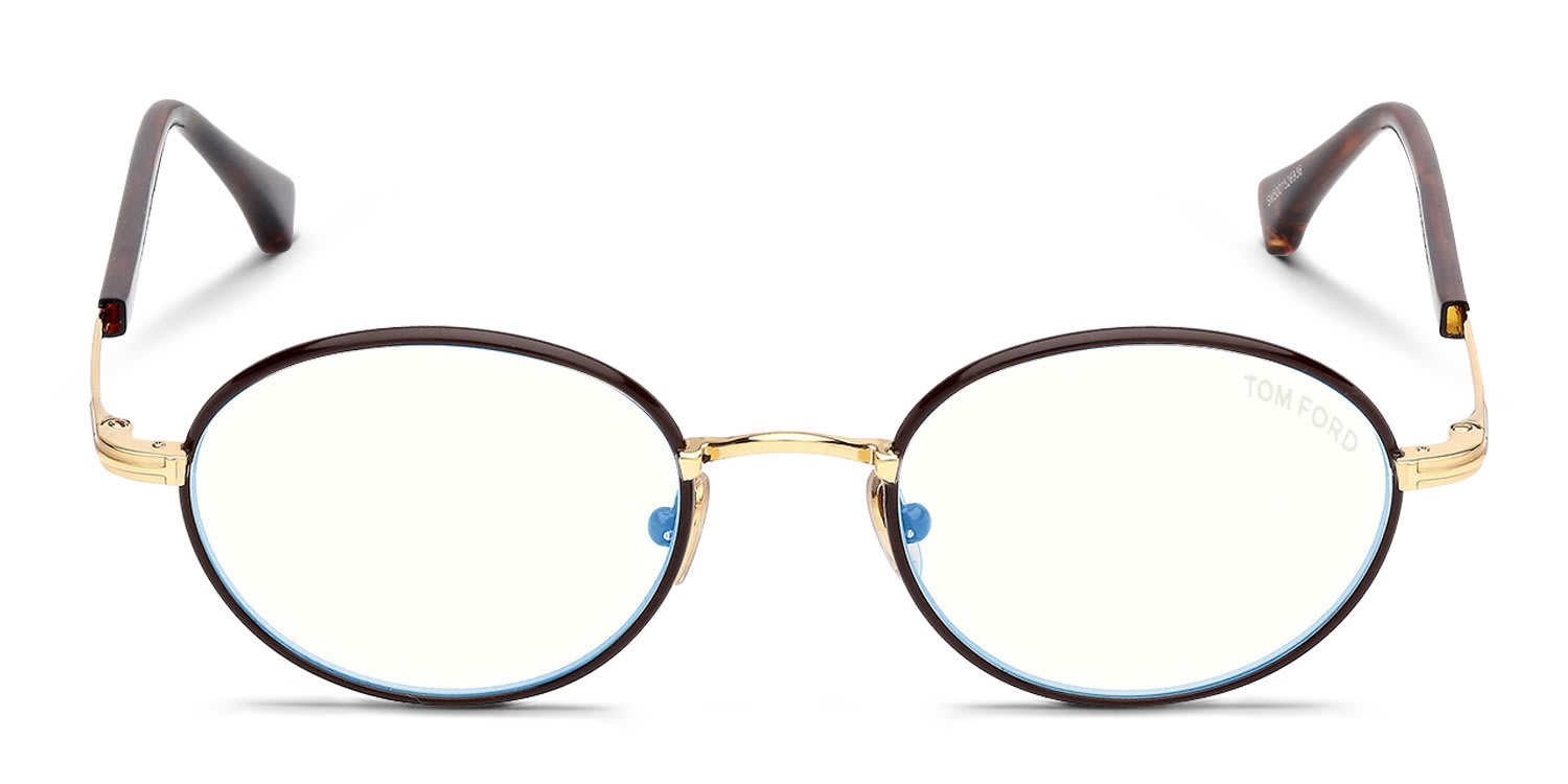 Tom Ford TF5973-B Brown, Gold glasses - Brown / Gold - Frontal View