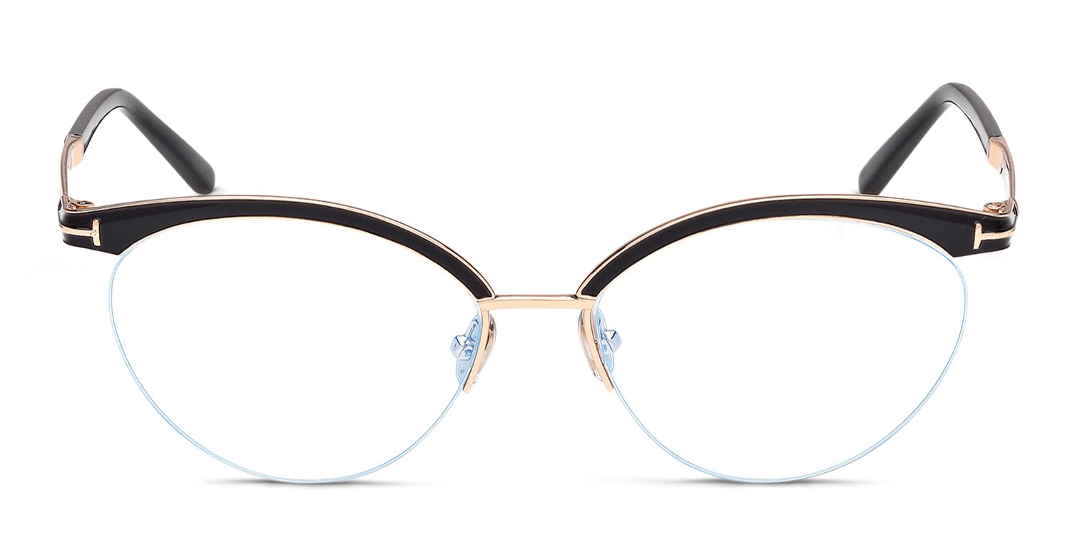 Tom Ford TF5983-B Black, Gold glasses - Black / Gold - Frontal View