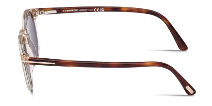 Tom Ford TF0539 Andrea-02 Brown, Clear glasses - Brown / Clear - Side View