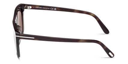 Tom Ford TF1175 Aslan Brown, Tortoise, Gray glasses - Brown / Tortoise / Gray - Side View