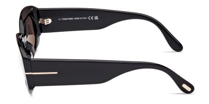Tom Ford TF1187 Cielle Shiny Black glasses - Shiny Black - Side View