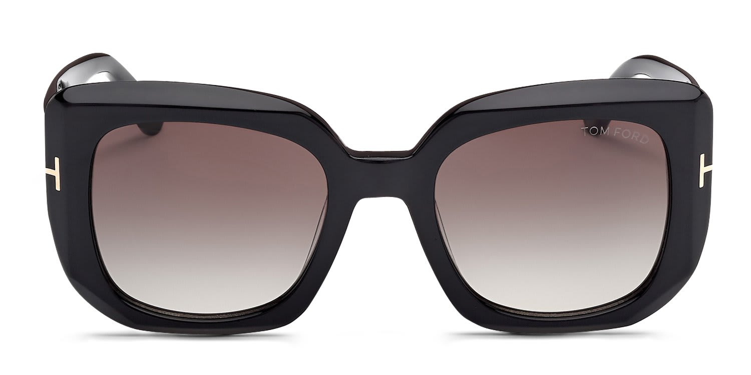 Tom Ford TF1220 Carla-02 Black glasses - Shiny Black - Frontal View